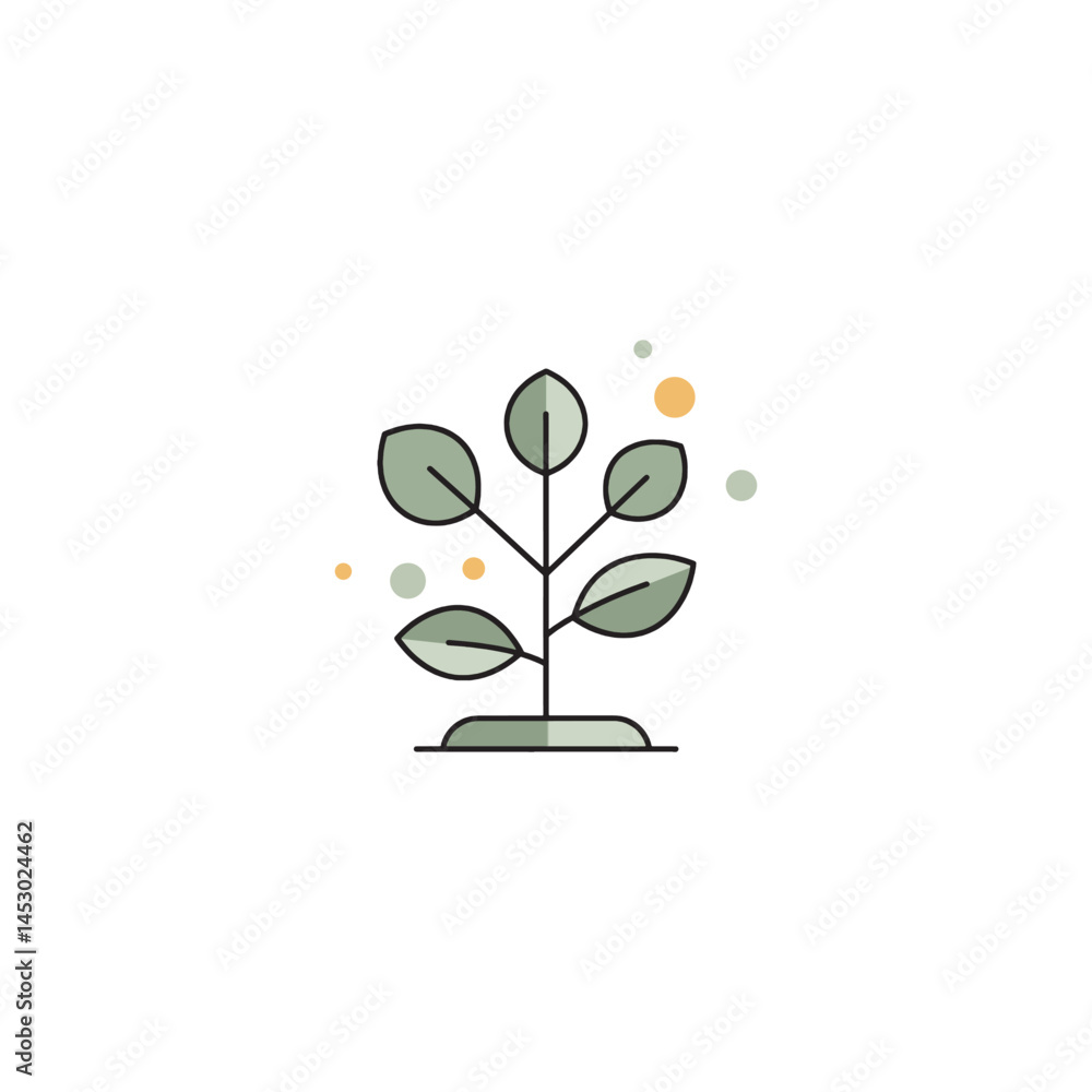 Growing plant flourishing nature eco friendly design vibrant leaves
Growing plant flourishing nature eco friendly design vibrant leaves