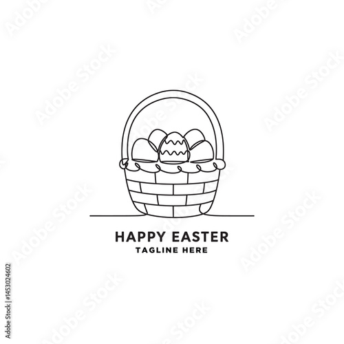 Happy Easter basket filled with joy celebrate spring renewal hope and new beginnings
