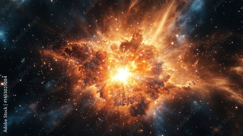 Naklejka premium Supernova explosion, artwork 