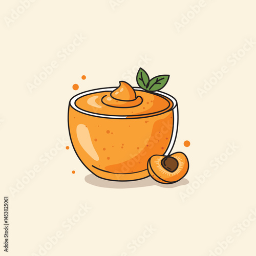 Delicious apricot puree summer treat healthy vibrant fruity goodness