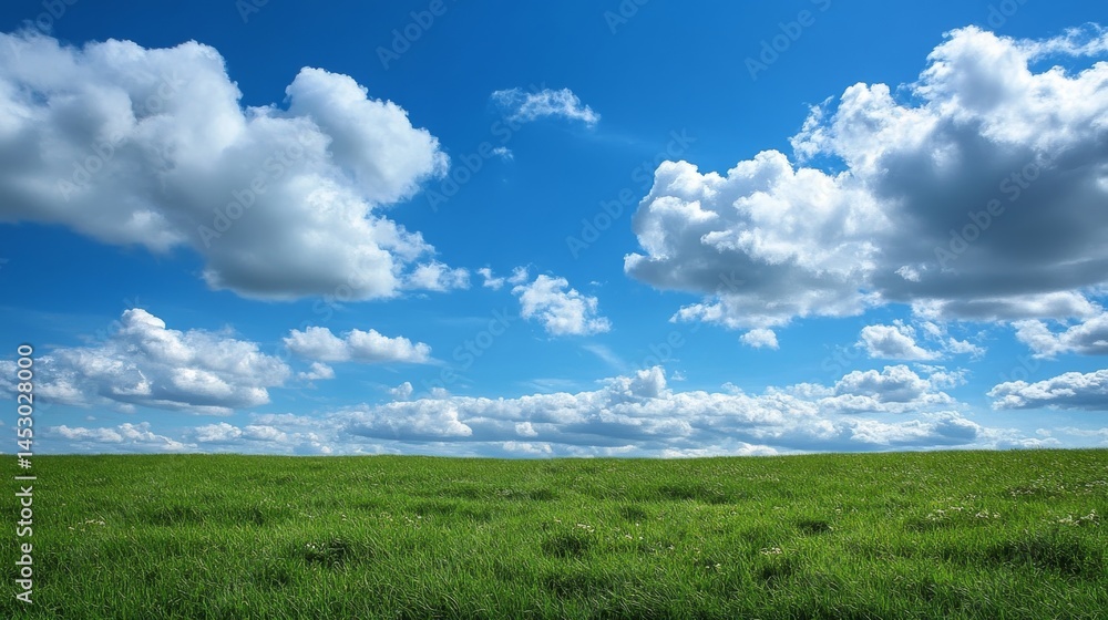 Vector lawn or meadow with clouds Vector lawn or meadow with clouds