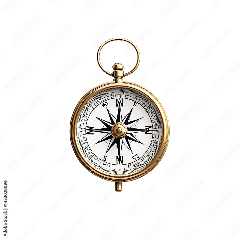 Guiding Compass: A detailed top-down shot of a pristine compass, its golden frame gleaming against a pristine backdrop. This image symbolizes direction, navigation, and exploration. Guiding Compass: A detailed top-down shot of a pristine compass, its golden frame gleaming against a pristine backdrop. This image symbolizes direction, navigation, and exploration.