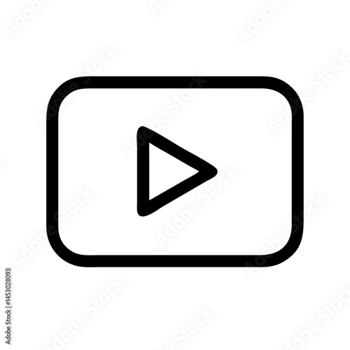 Free Download Play Button Icon – Video Streaming and Online Media:
Outline icon of a play button within a rounded square, symbolizing video streaming, online content, and digital media. - GFXLoad