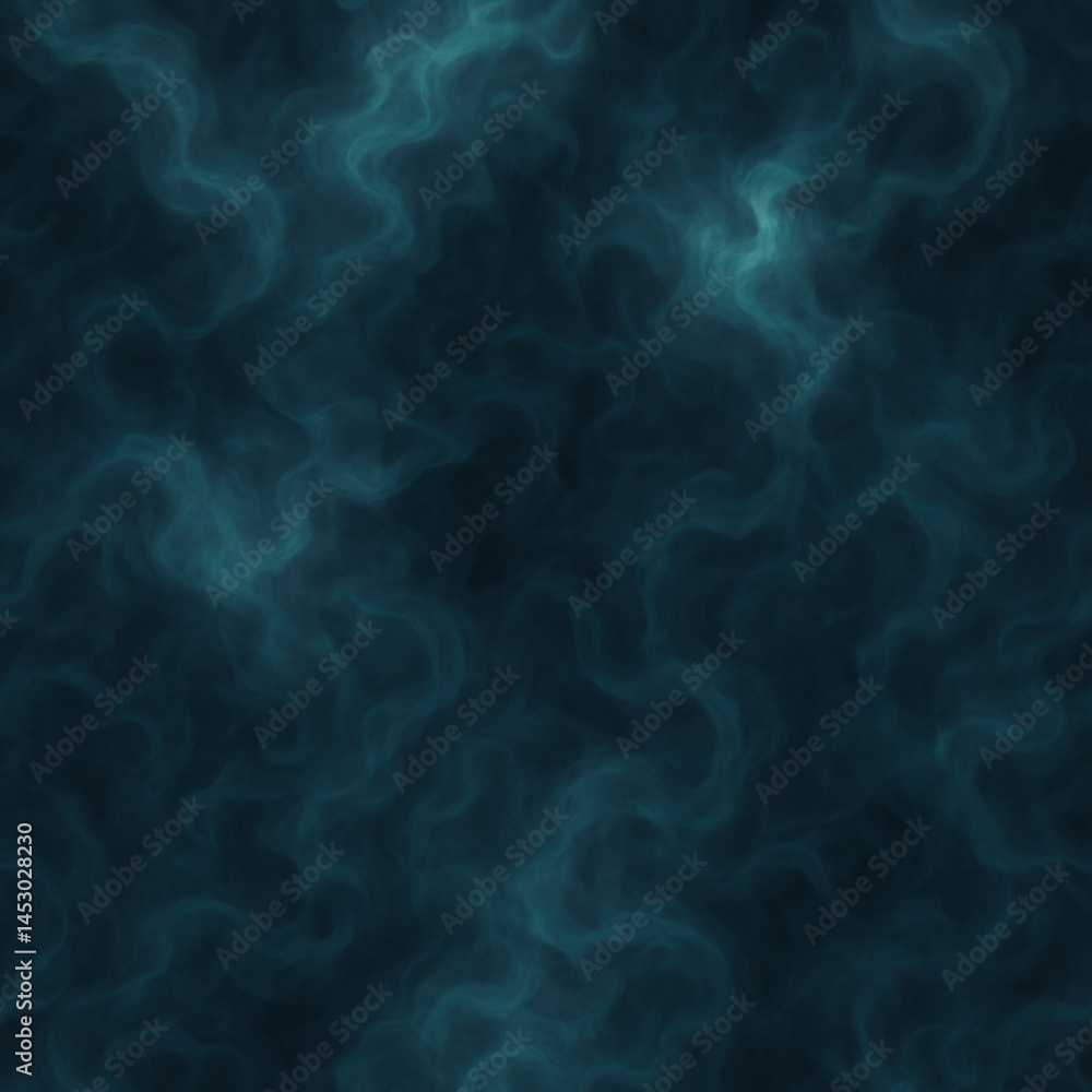 Obraz premium Mystical Blue Smoke Swirls Background Texture