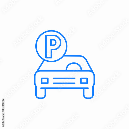 car parking symbol icon sign vector