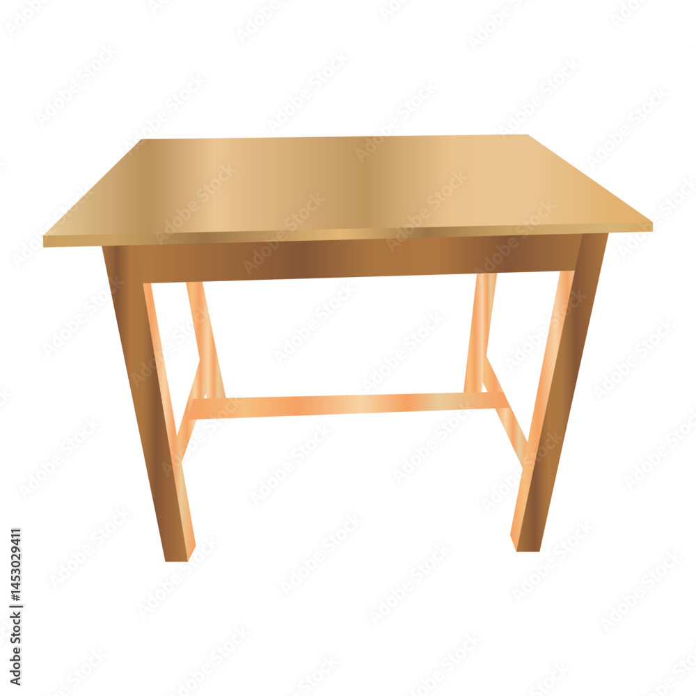 Fototapeta premium wooden table isolated on white