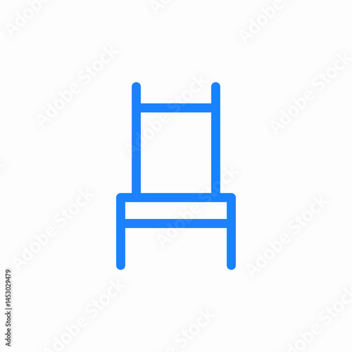 chair seat furniture icon sign vector