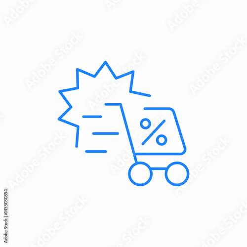 discount cart symbol icon sign vector