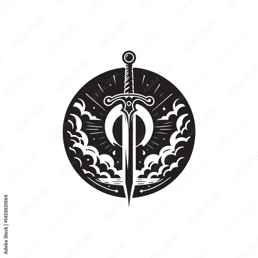 Naklejka premium The Sword of Damocles Vector (2).eps