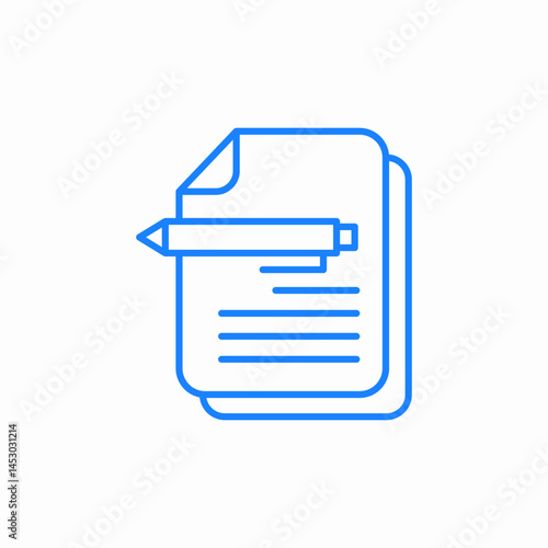 document edit pencil icon sign vector