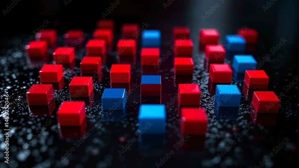 Obraz premium Stylish Geometric Wallpaper with Cubes