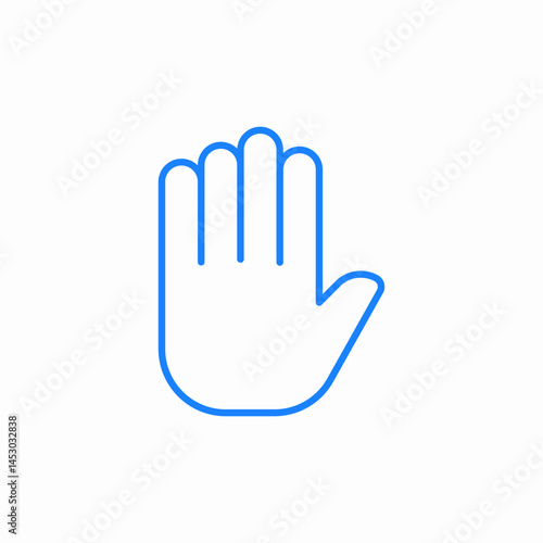 hand gesture stop icon sign vector