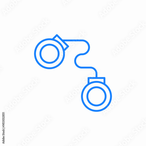 handcuffs law enforcement icon sign vector