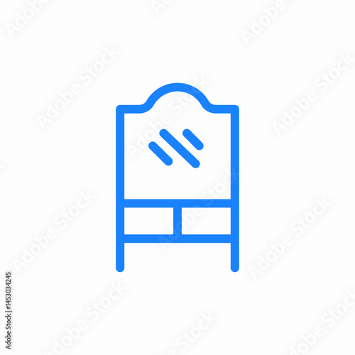 mirror furniture icon sign vector