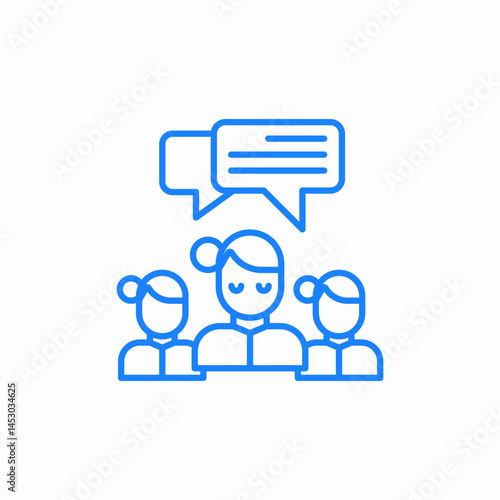 team communication feedback icon sign vector