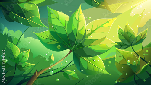 Fresh leaves dance in dew-kissed light,
Softly glowing, pure and bright.
A symbol of hope, calm and green,
In nature’s arms, all feels serene.