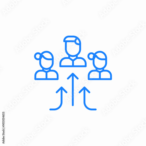 team leader management icon sign vector