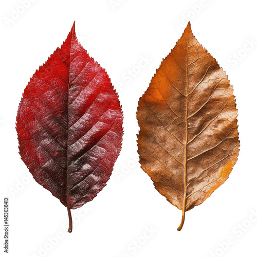 Vibrant Red and Brown Leaves on Black Background for Nature Lovers