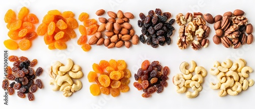 Wallpaper Mural Assorted Dried Fruits and Nuts Mix: Healthy Snack Food Flat Lay Torontodigital.ca