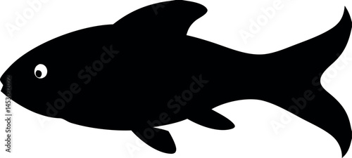  fish silhouette on white background.