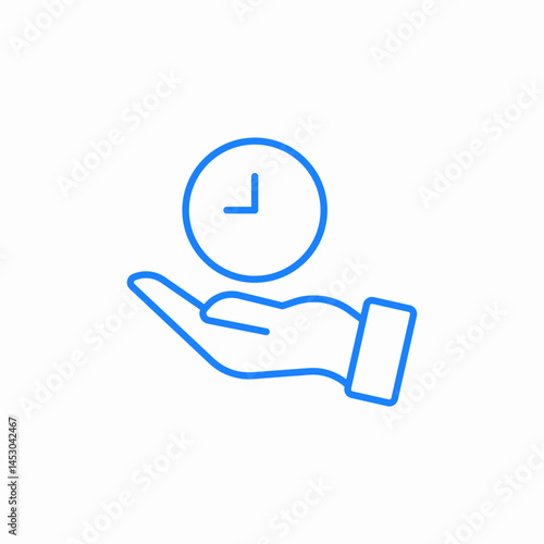 hand clock icon sign vector