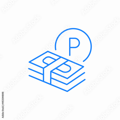 parking fines icon sign vector