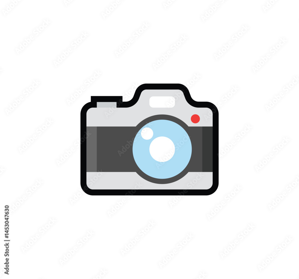 Camera vector isolated icon. Photo camera emoji illustration. Camera vector isolated emoticon Camera vector isolated icon. Photo camera emoji illustration. Camera vector isolated emoticon