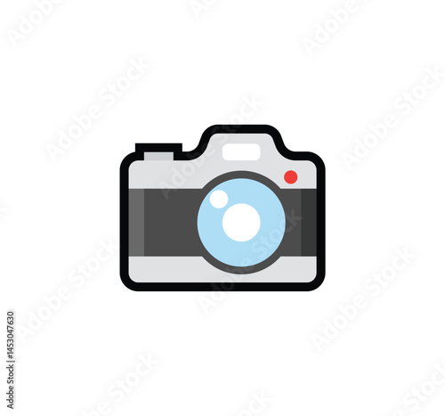 Camera vector isolated icon. Photo camera emoji illustration. Camera vector isolated emoticon