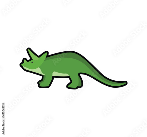 Dinosaur vector isolated emoticon. Dinosaur emoji. Dinosaur color icon
