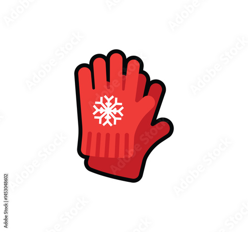 Winter gloves vector isolated icon. Gloves icon