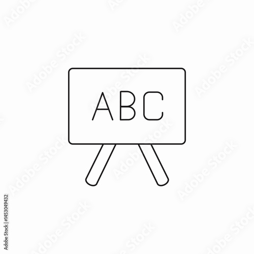 abc blackboard icon sign vector