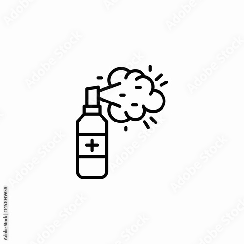 antiseptic spray icon sign vector
