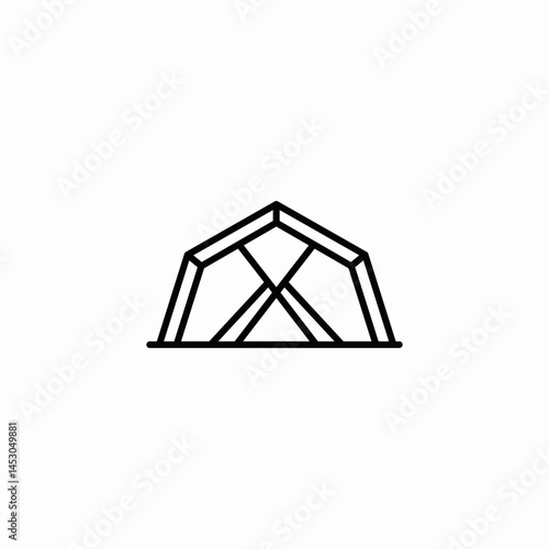 arctic tent icon sign vector