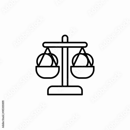 balance scale icon sign vector