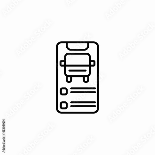 bus online icon sign vector