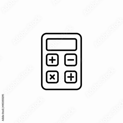 calculator app icon sign vector
