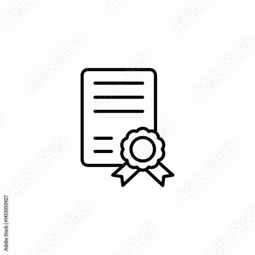 certificate award icon sign vector