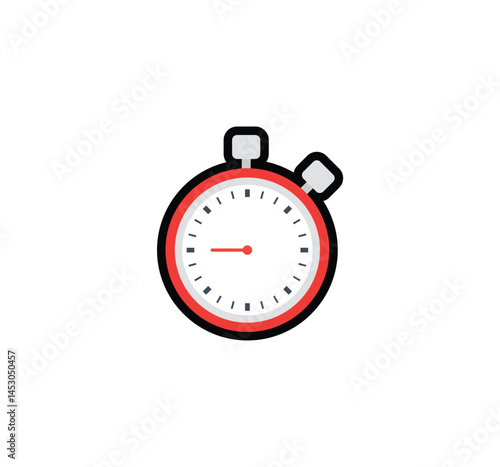 Stopwatch vector isolated icon. Stopwatch emoji
