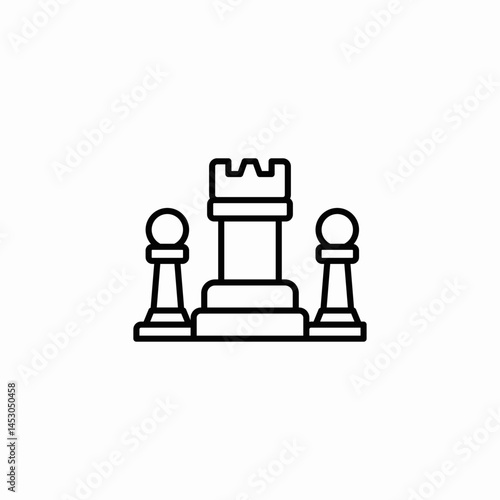 chess pieces icon sign vector