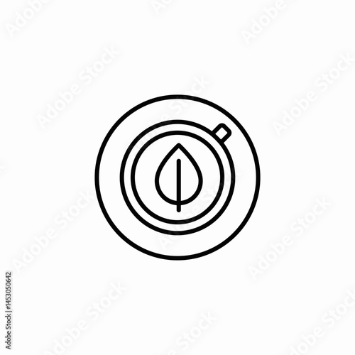 coffee top view icon sign vector