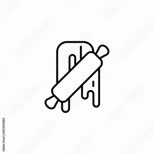 cooking rolling icon sign vector