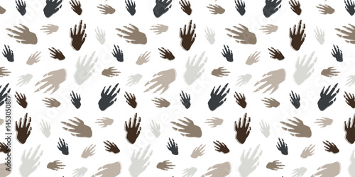 multi color playful scatter seamless pattern with beaver footprint for textile, wallpaper and other. animal footprints repeat background