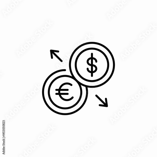 currency exchange icon sign vector