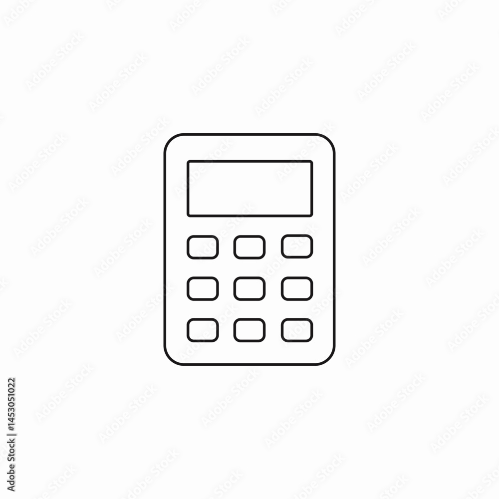 digital calculator icon sign vector digital calculator icon sign vector