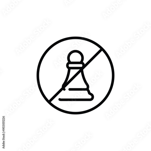 capture chess strategy outline icon vector design good for web or mobile app