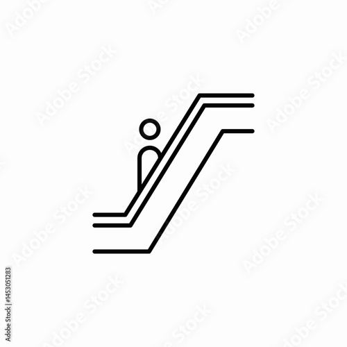 escalator up icon sign vector