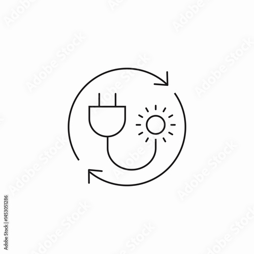 energy plug icon sign vector