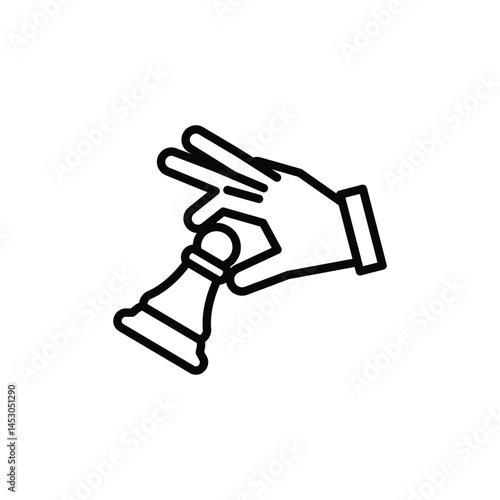 opening chess strategy outline icon vector design good for web or mobile app