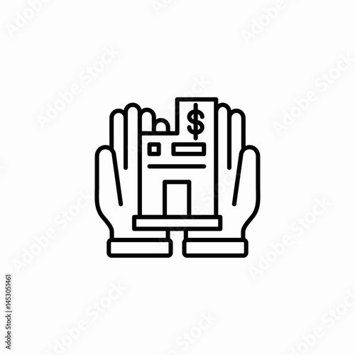 financial support icon sign vector