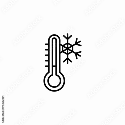 freezing temperature icon sign vector